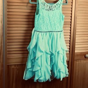 Emily West girls size 16 Mint Green party dress